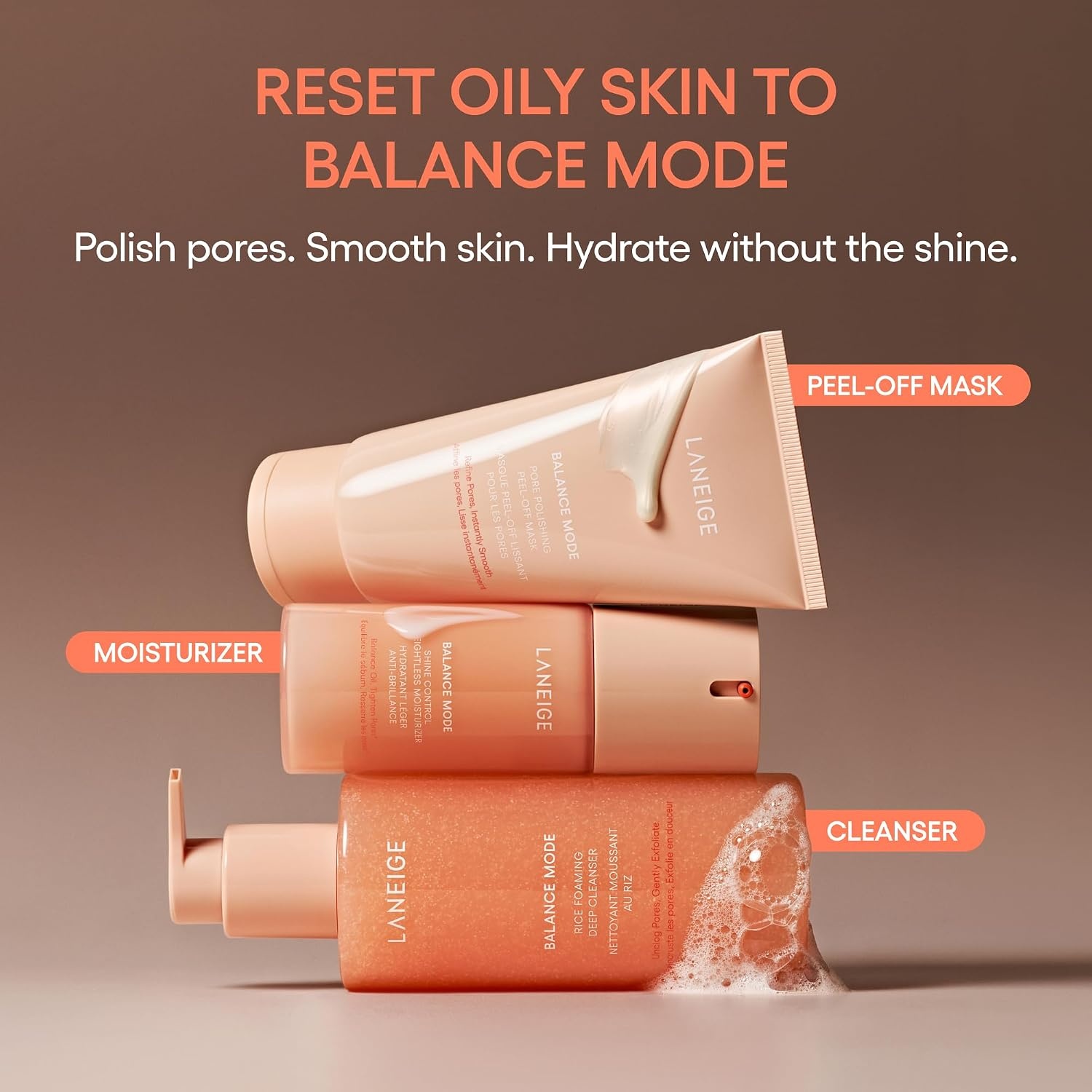 image:imageLANEIGE Balance Mode Pore Polishing PeelOff Face Mask with Salicylic Acid