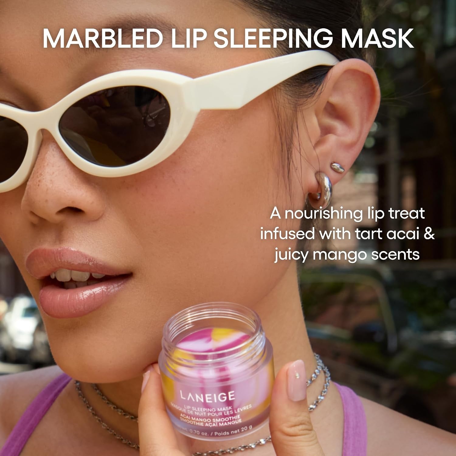 image:imageLANEIGE Lip Sleeping Mask Nourish Hydrate Vitamin C Murumuru amp Shea Butter Antioxidants Flaky Dry LipsAcai Mango