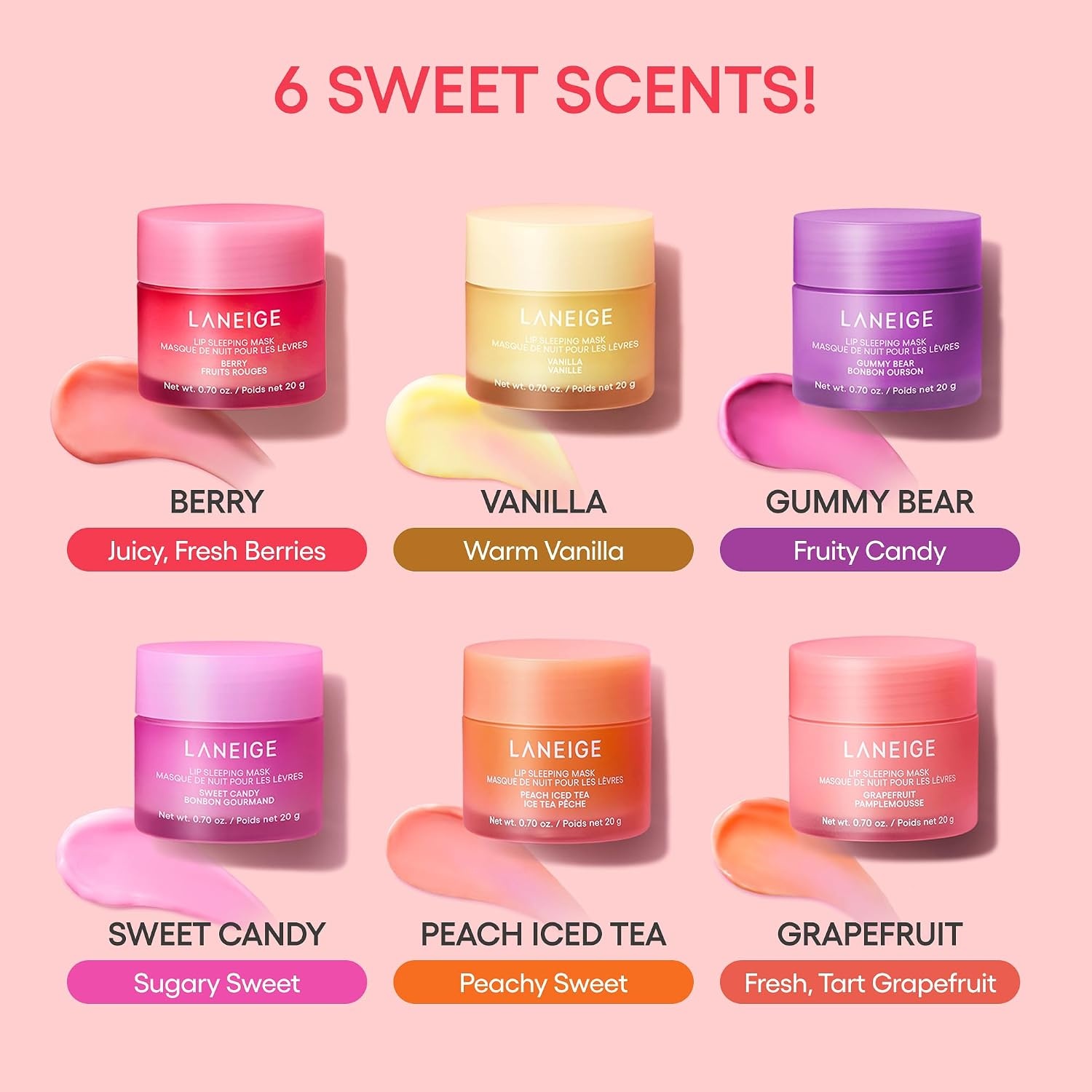 image:imageLANEIGE Lip Sleeping Mask Nourish Hydrate Vitamin C Murumuru amp Shea Butter Antioxidants Flaky Dry LipsAcai Mango