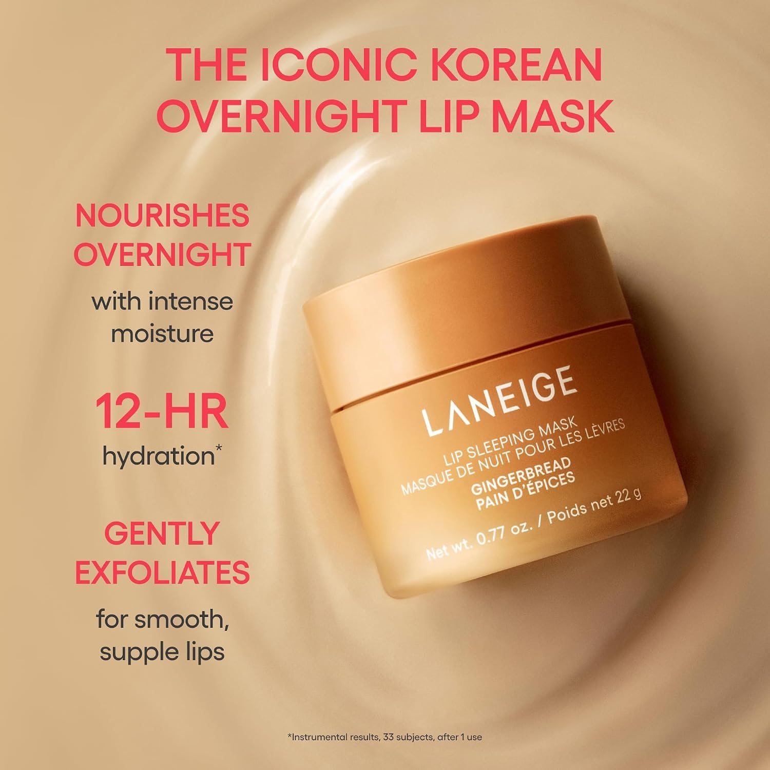 image:imageLANEIGE Lip Sleeping Mask Nourish Hydrate Vitamin C Murumuru amp Shea Butter Antioxidants Flaky Dry LipsGingerbread