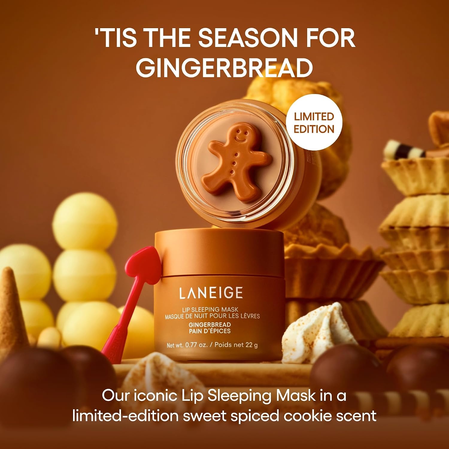 image:imageLANEIGE Lip Sleeping Mask Nourish Hydrate Vitamin C Murumuru amp Shea Butter Antioxidants Flaky Dry LipsGingerbread