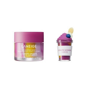 LANEIGE Lip Sleeping Mask: Nourish, Hydrate, Vitamin C, Murumuru & Shea Butter, Antioxidants, Flaky, Dry Lips(Acai Mango + Lip Topper Duo)