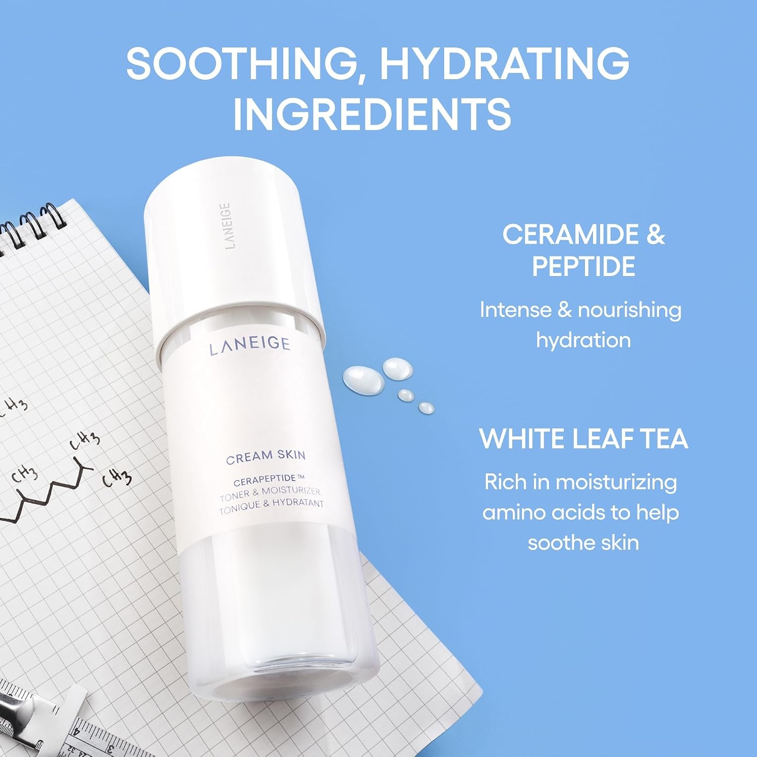 image:imageLANEIGE Cream Skin Face Hydrating Milky Toner Korean Toner amp Moisturizer271 Fl Oz Pack of 1